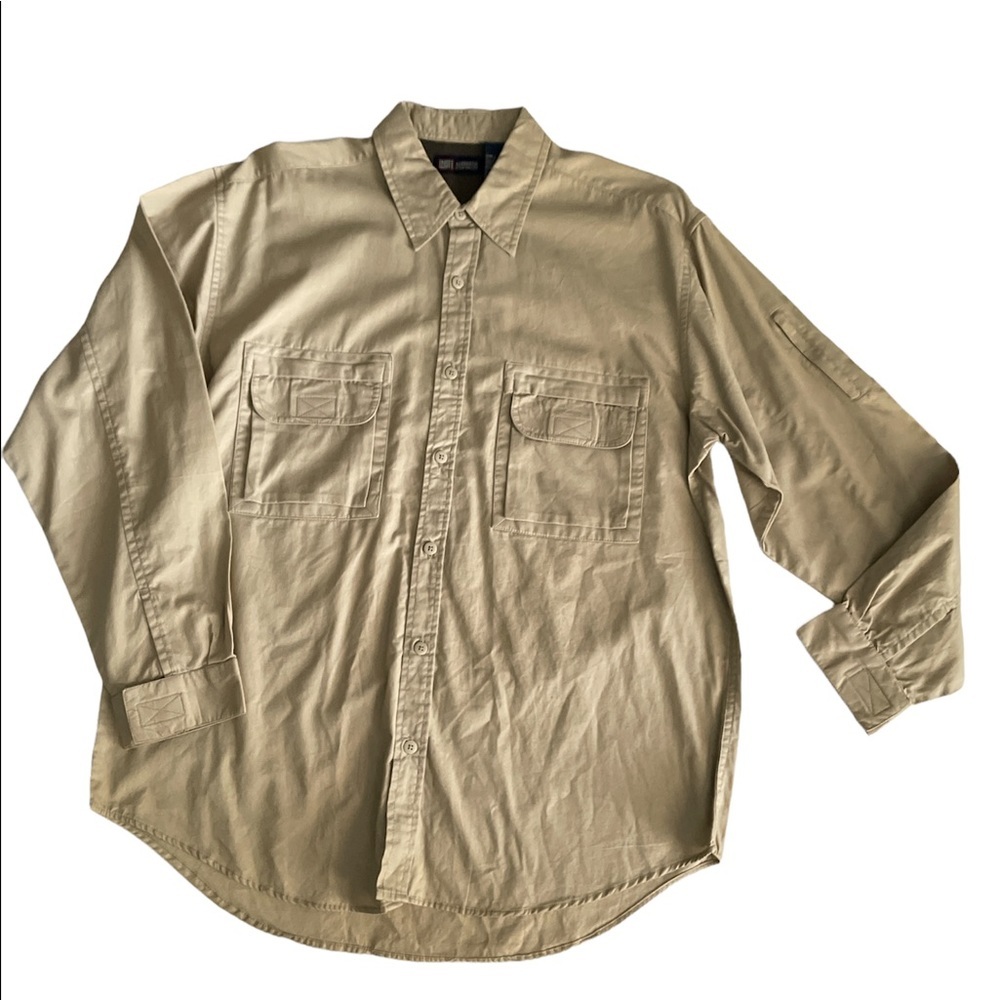 Faded Glory Hiking Long Sleeve Button Up Shirt Men's Sz L